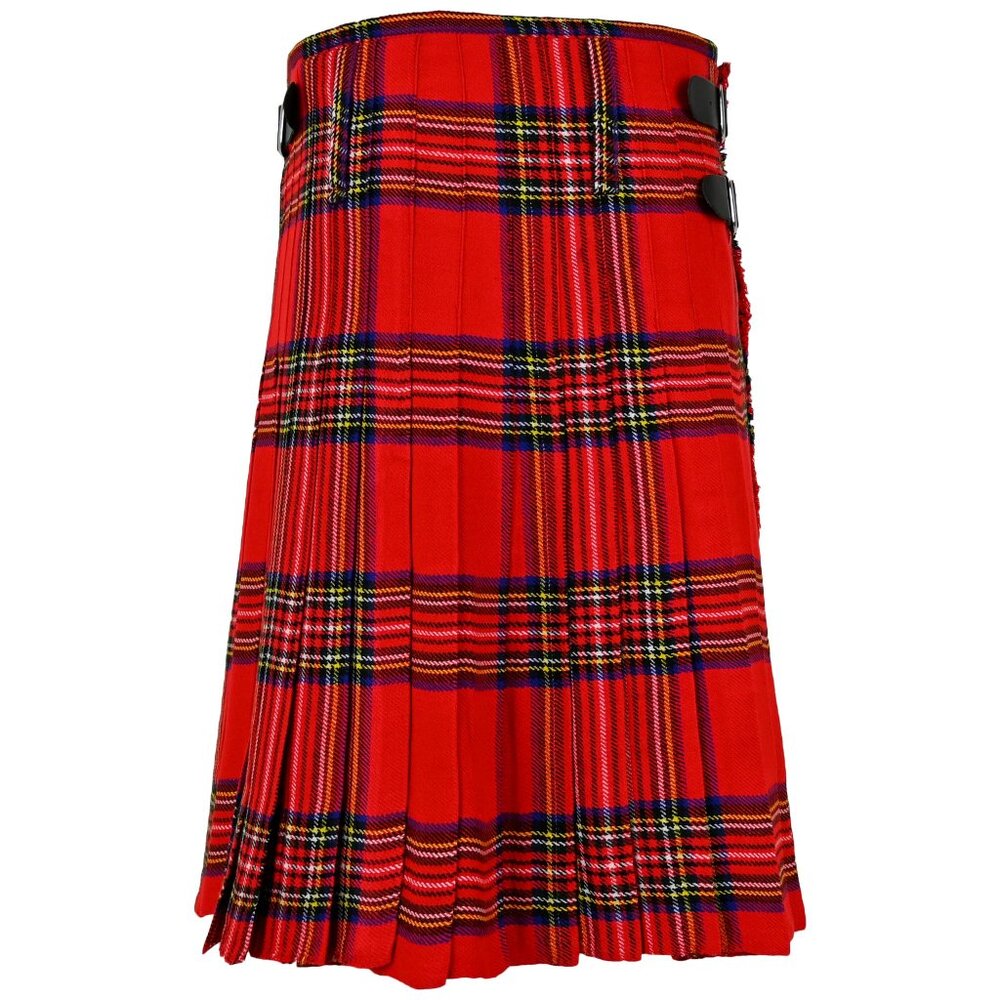 Tartan kilt Royal Stewart 8 Yard Men Traditional Outfit Scottish Costume